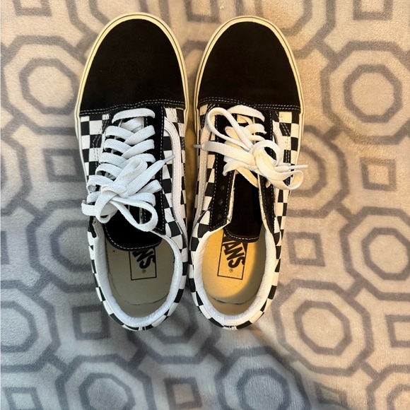 Vans Black and White Checkerboard Shoes - Picture 5 of 7